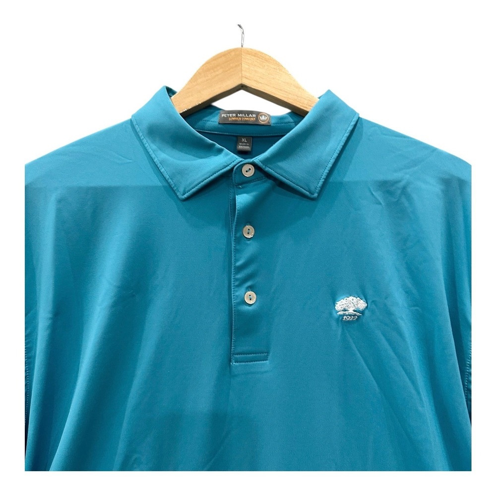Peter Millar Summer Comfort Polo Shirt Mens XL Teal Blue Performance Golf 1922